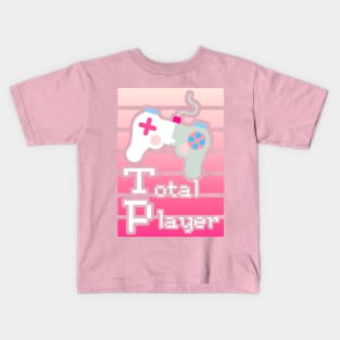 Pink Total Player Gaming Design Kids T-Shirt